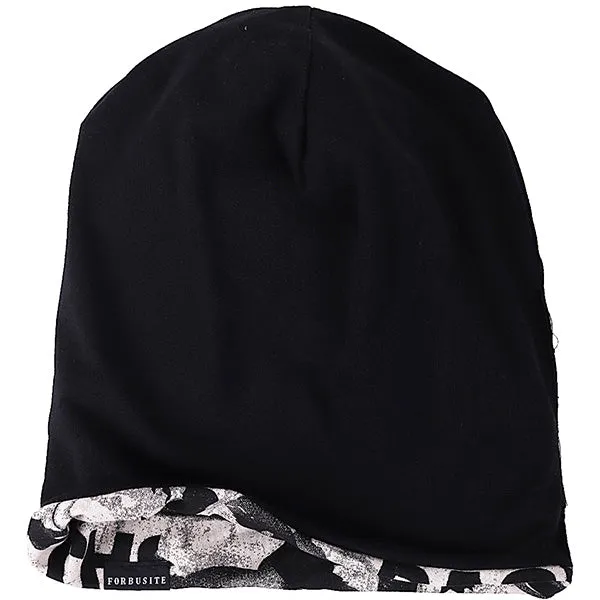 Men Jersey Scrawl Beanie Hat B411