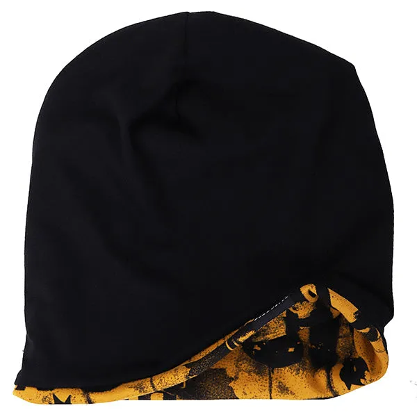 Men Jersey Scrawl Beanie Hat B411