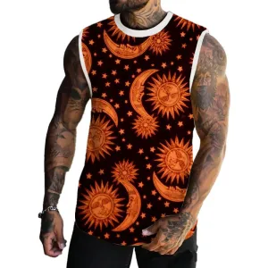 MEN'S BASIC PRINTED ROUND NECK VEST 61600182YM