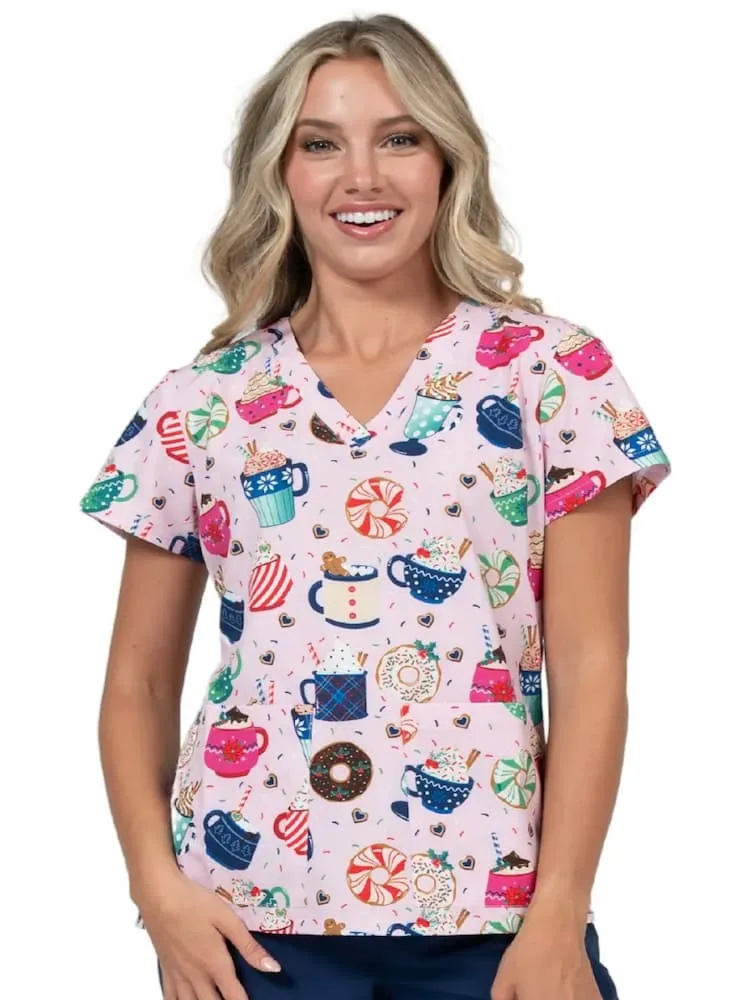 Meraki Sport Women's Print Scrub Top | Mug-nificent