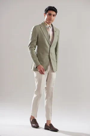 Mint Green Linen Blazer Set