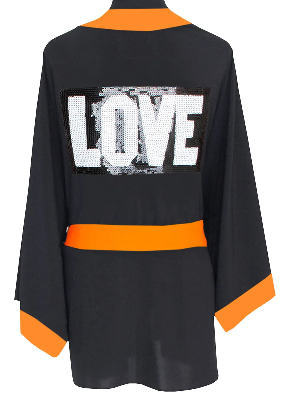 Monochrome - Black Kimono Love (Neon Orange)