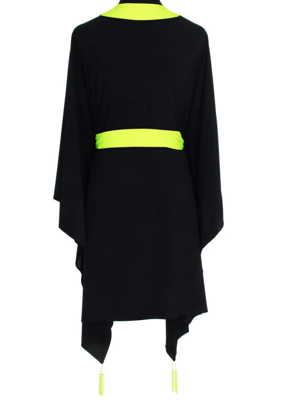 Monochrome - Black Kimono (Neon Yellow)