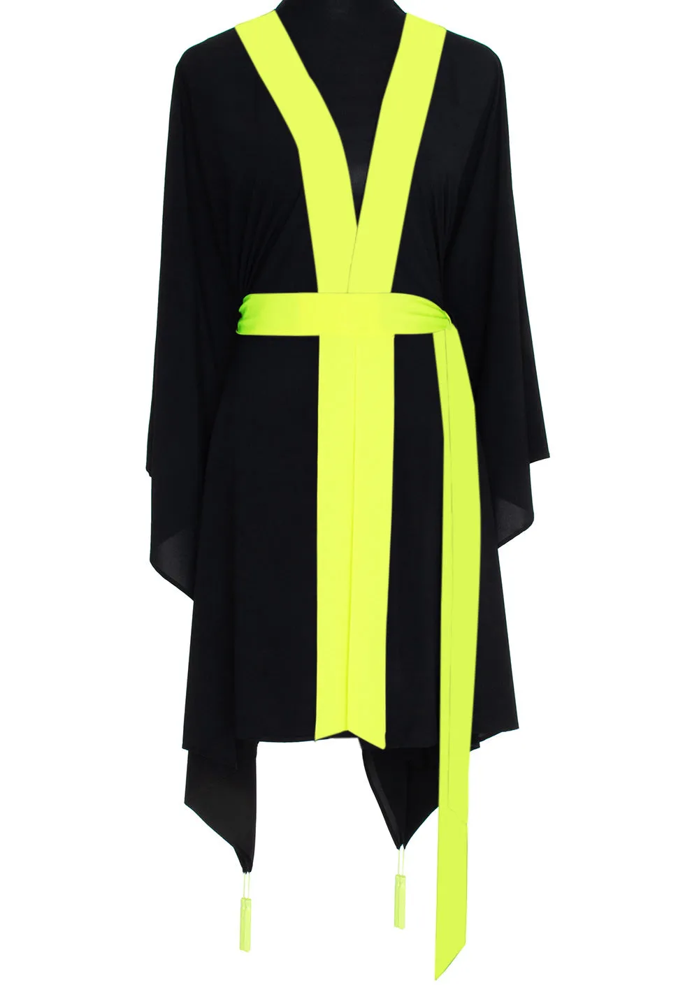 Monochrome - Black Kimono (Neon Yellow)