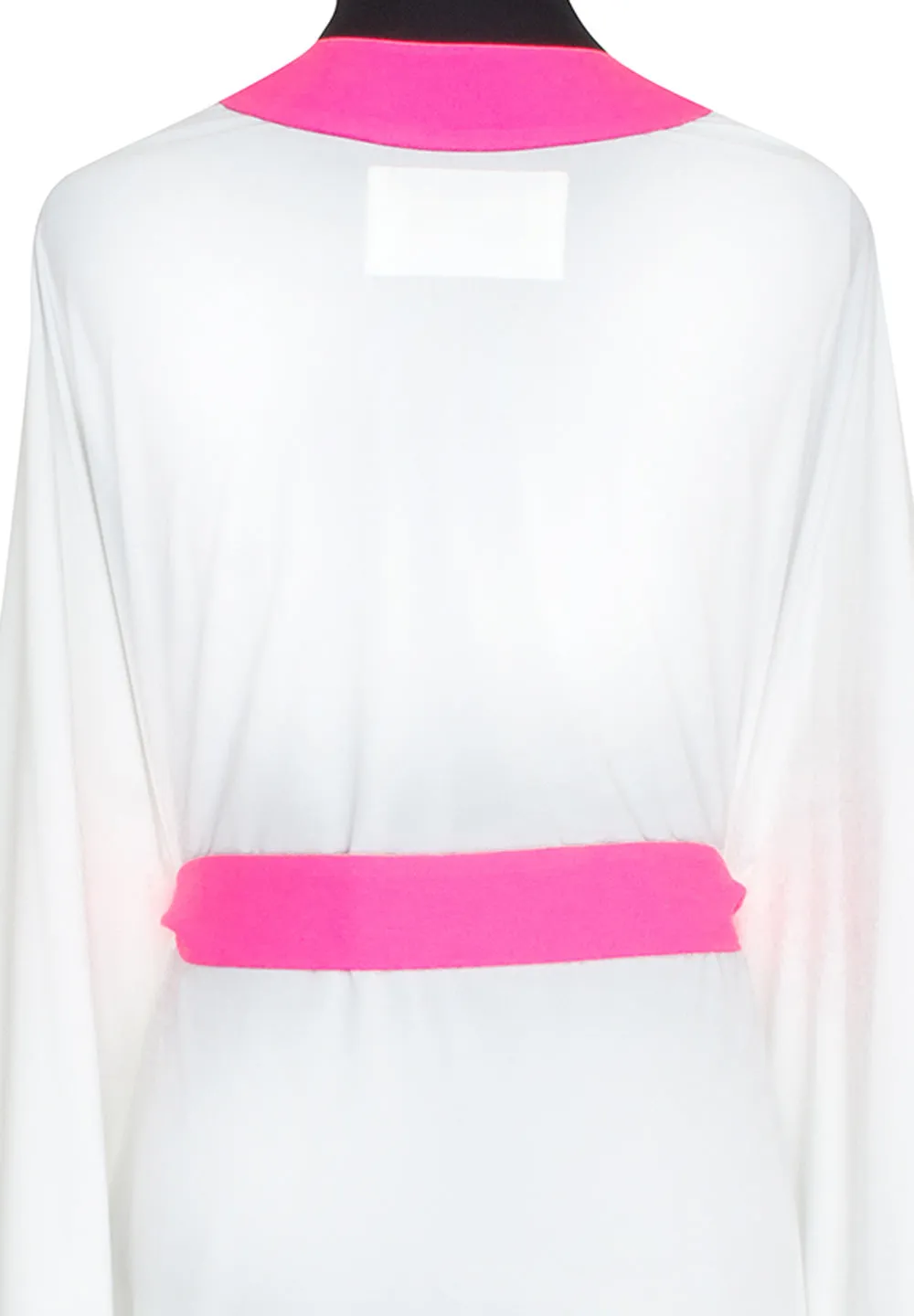 Monochrome - White Kimono (Neon Pink)