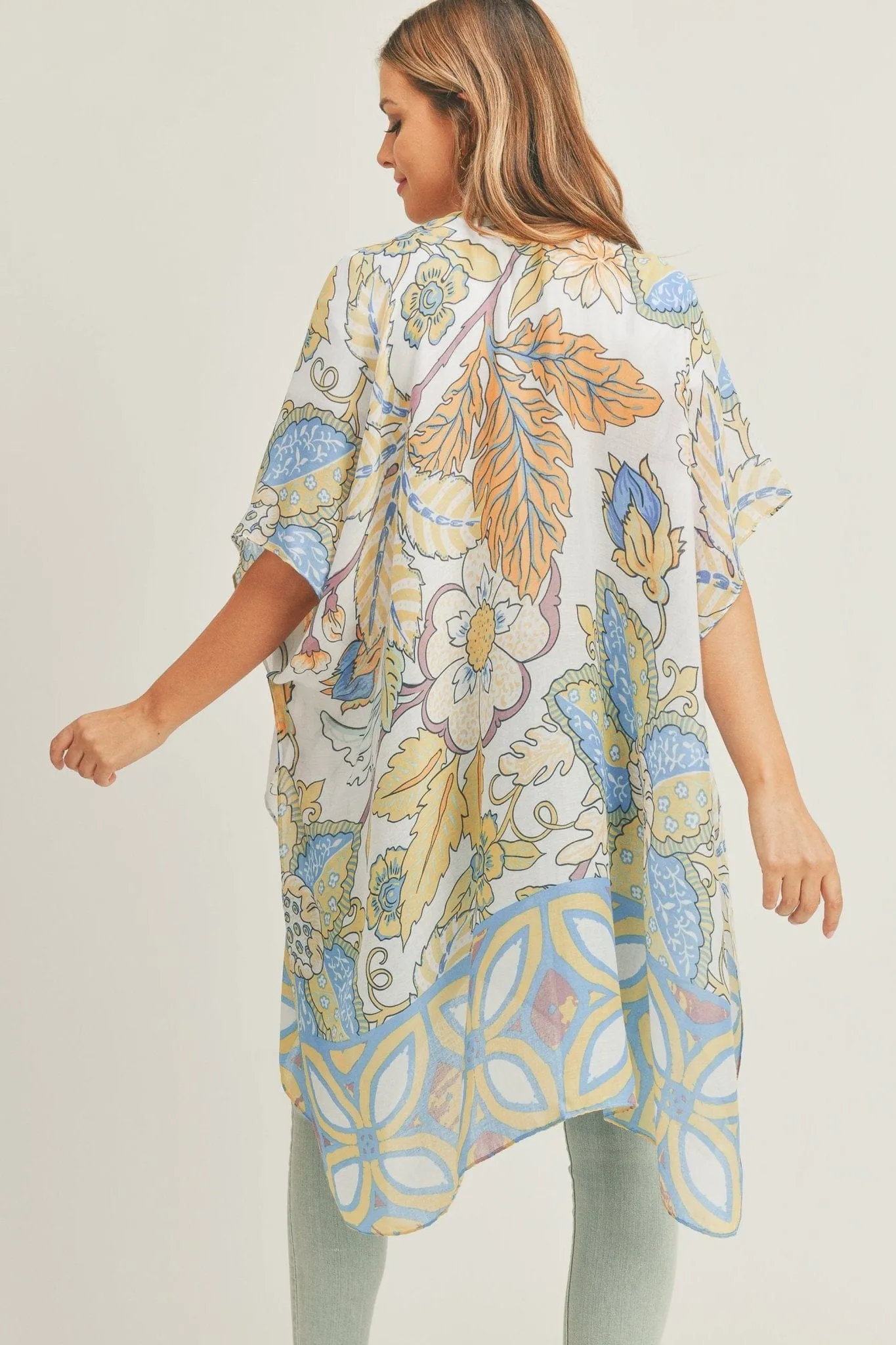 MS0278 Mindy Floral Print Kimono