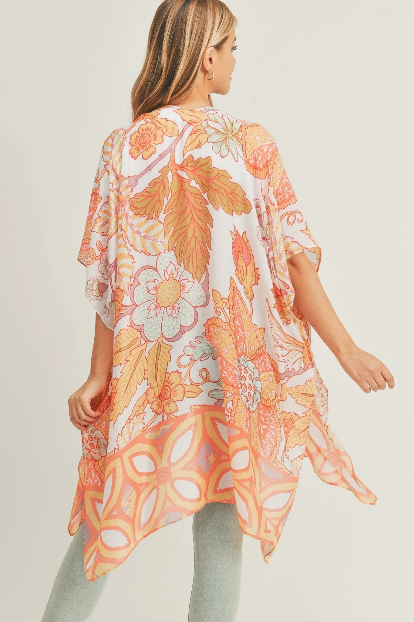 MS0278 Mindy Floral Print Kimono