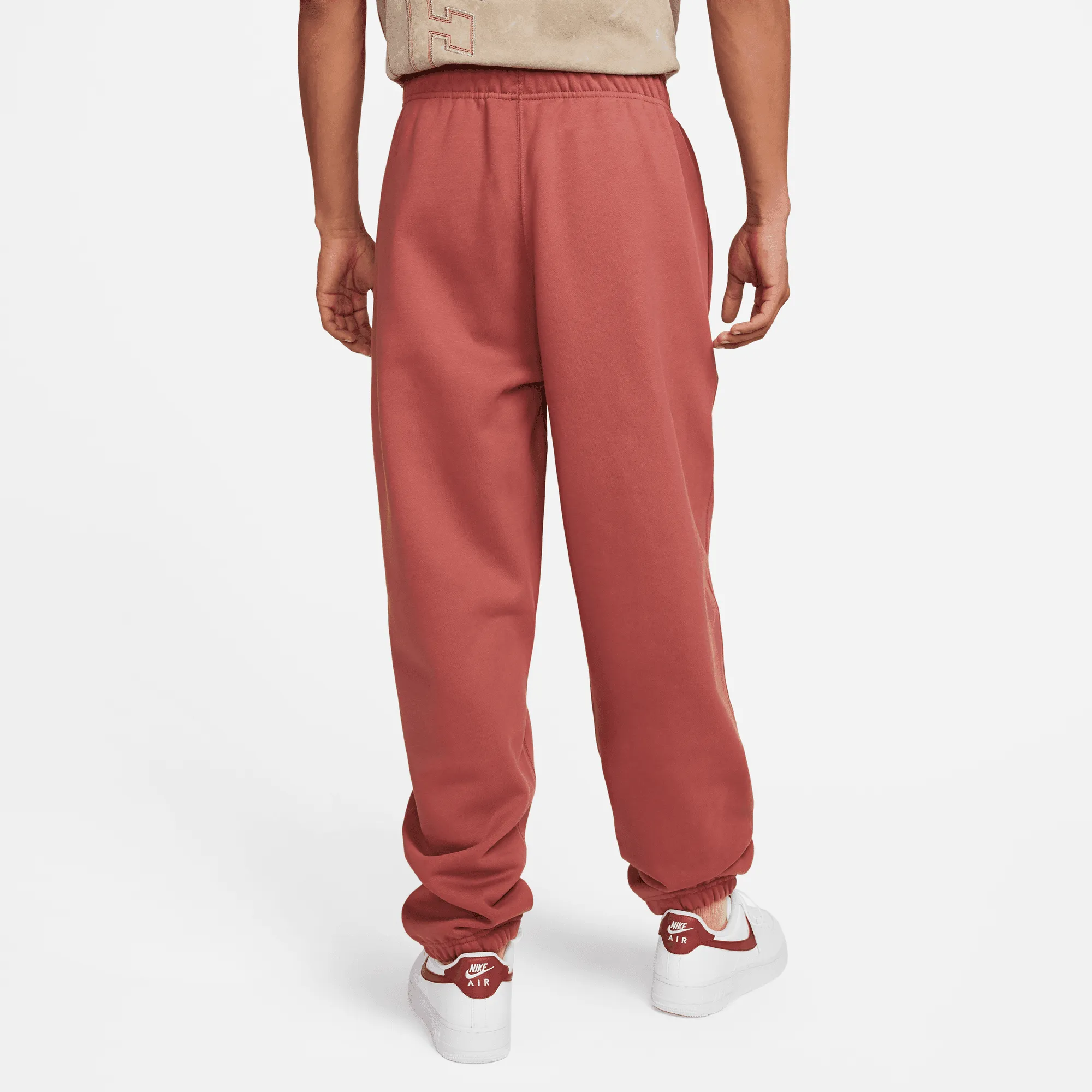 Nike Solo Swoosh Red Fleece Pants