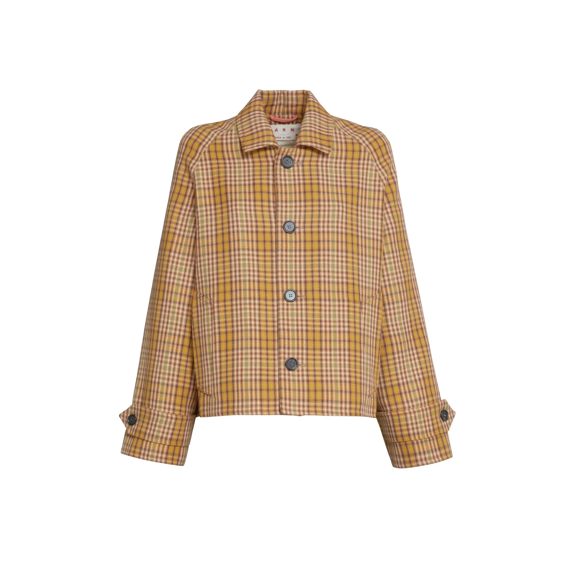 Orange Check Wool Jacket