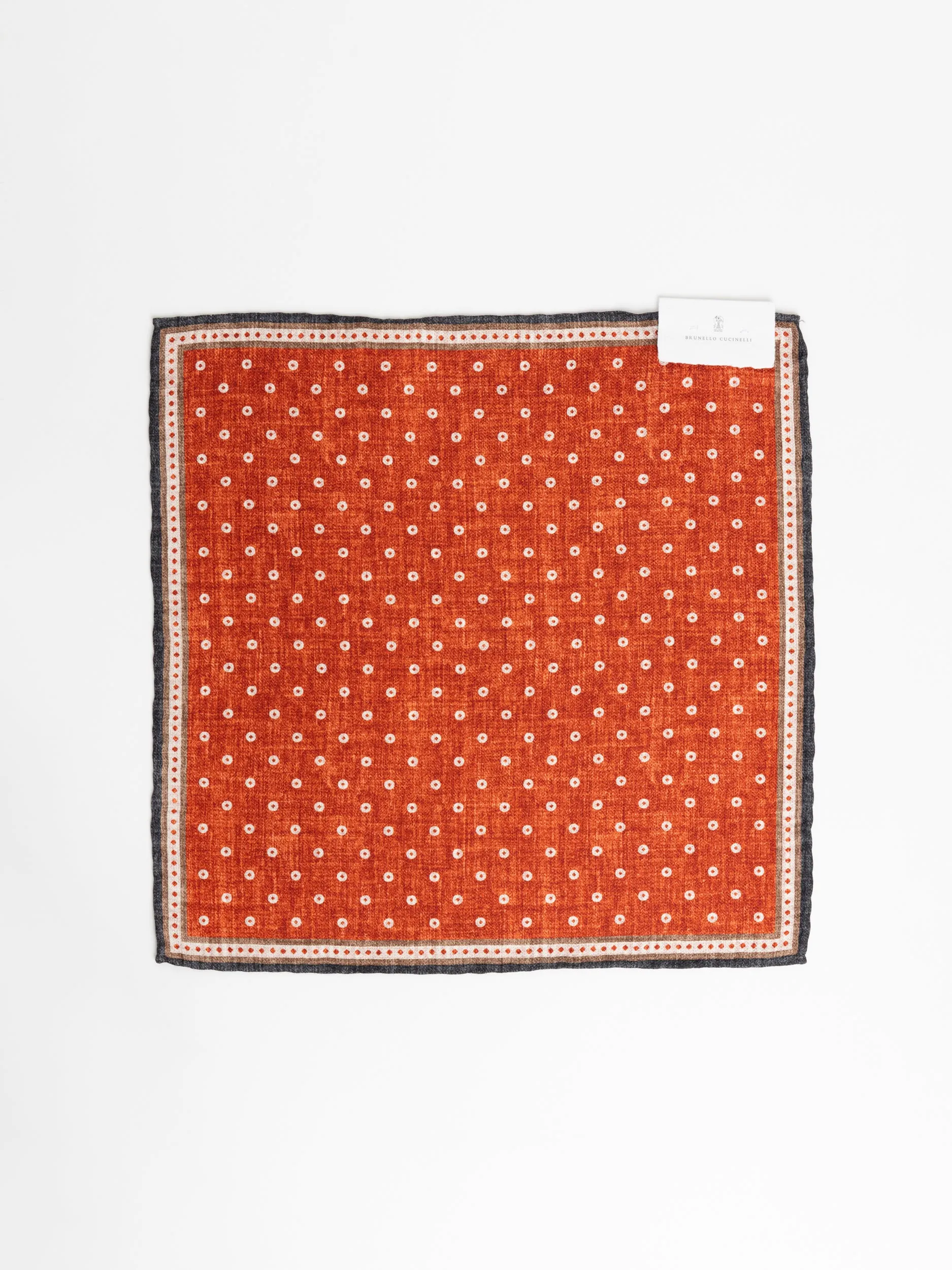 Orange Double Face Pocket Square