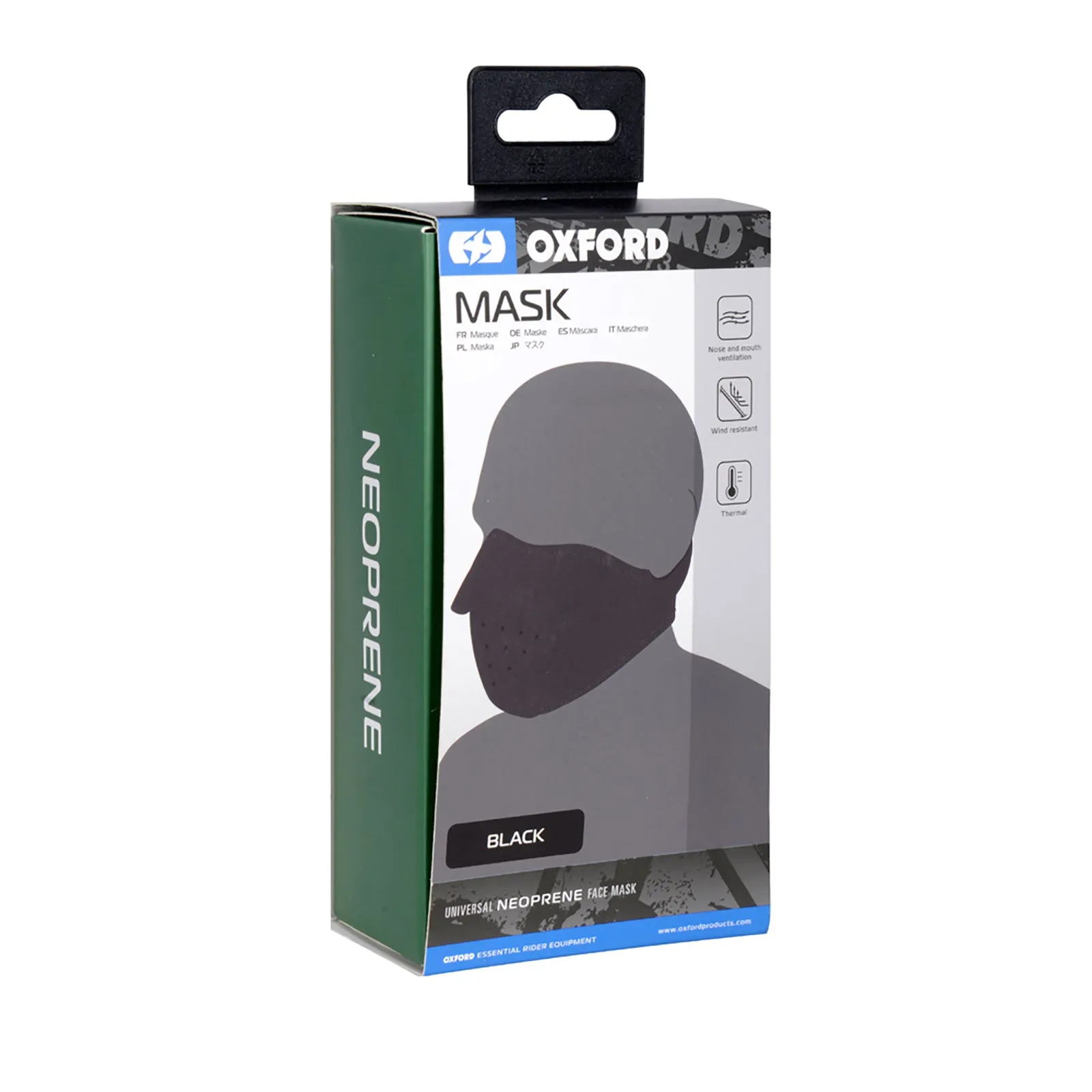 OXFORD NEOPRENE FACE MASK - BLK (NEW)