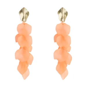 Peach Begonia Dangle Earrings