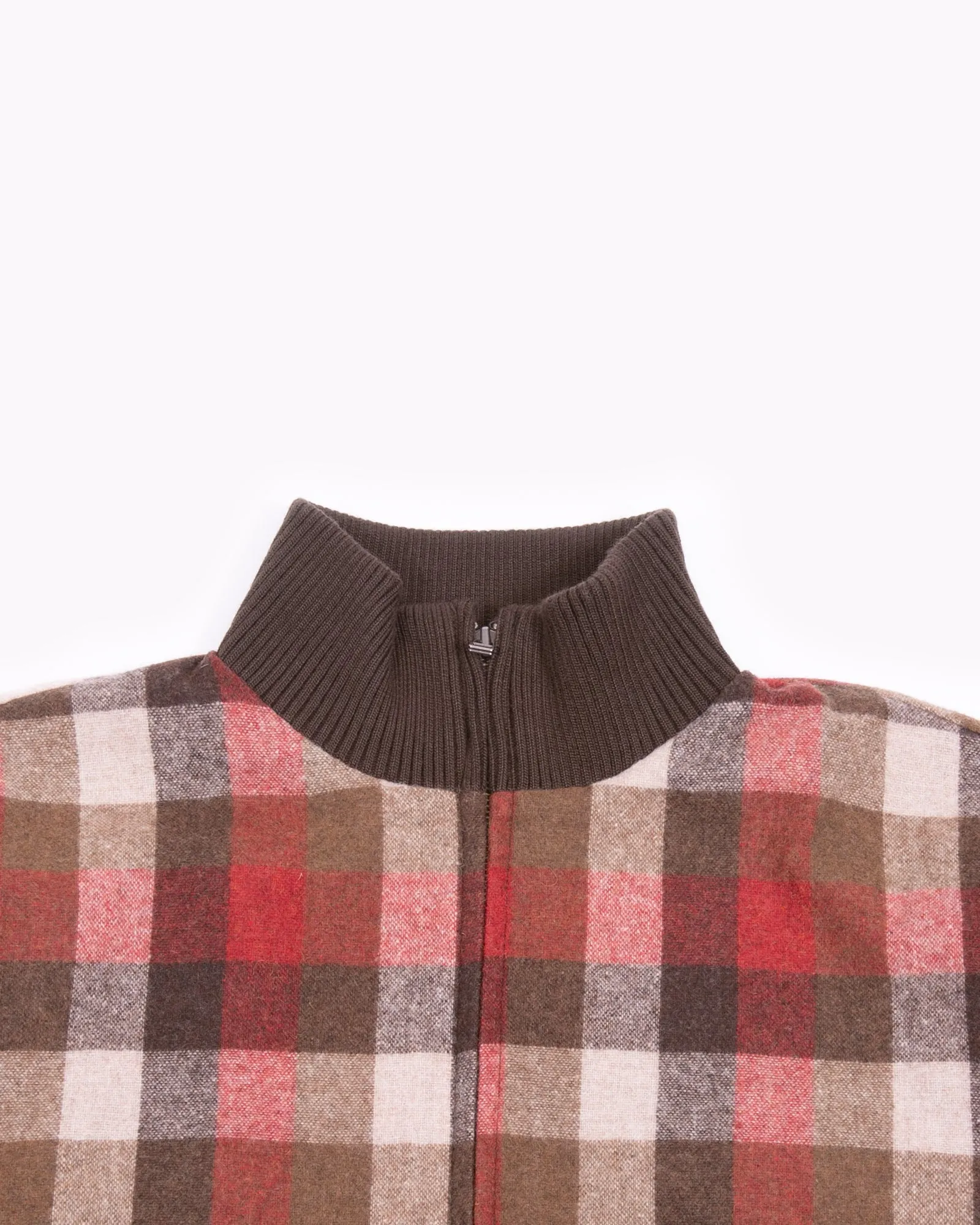 Plaid Wool Jacket - Red Plaid