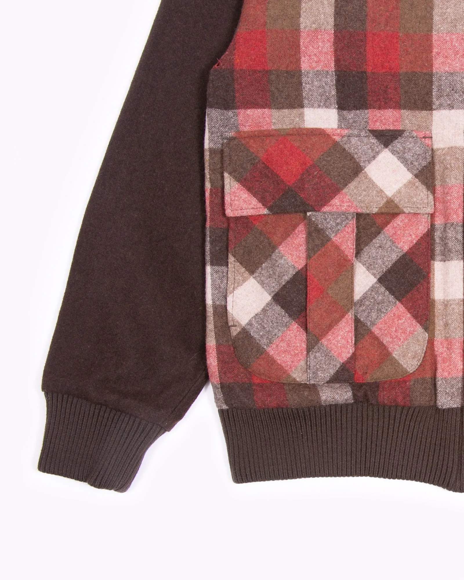 Plaid Wool Jacket - Red Plaid