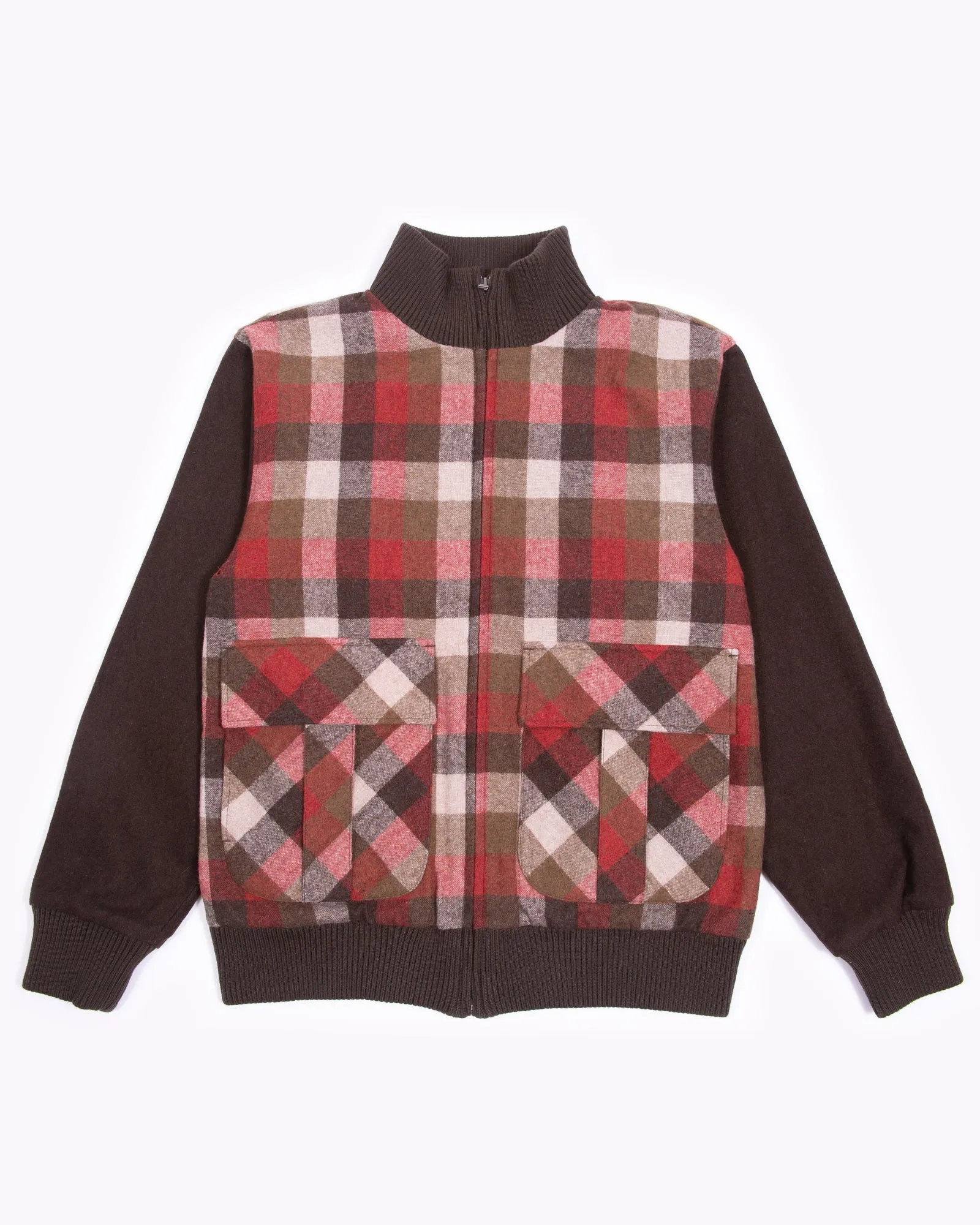 Plaid Wool Jacket - Red Plaid