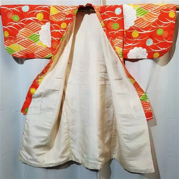 "Basketweave Waves" Vintage Girl's Kimono