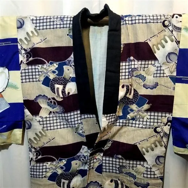 "Good Fortune" Vintage Man's Underkimono