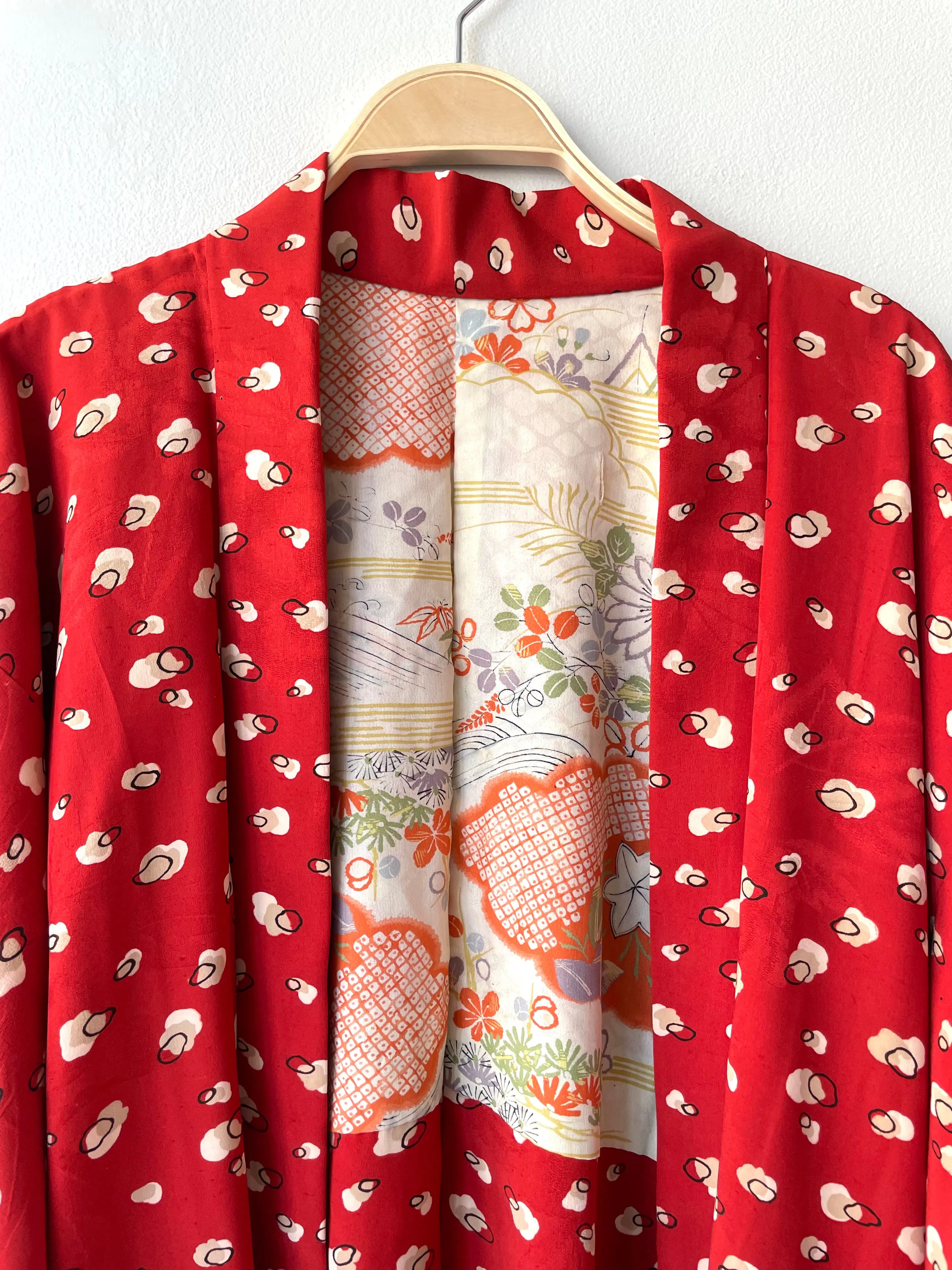 Red Cloud Silk Haori