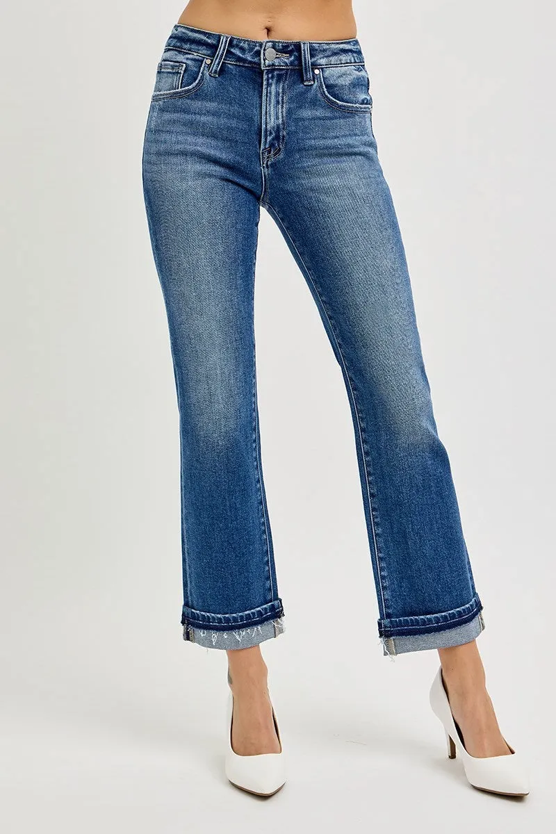 Risen Jeans - Mid Rise Ankle Slim Straight Jeans - RDP5311