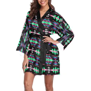 River Trail Journey Long Sleeve Satin Robe