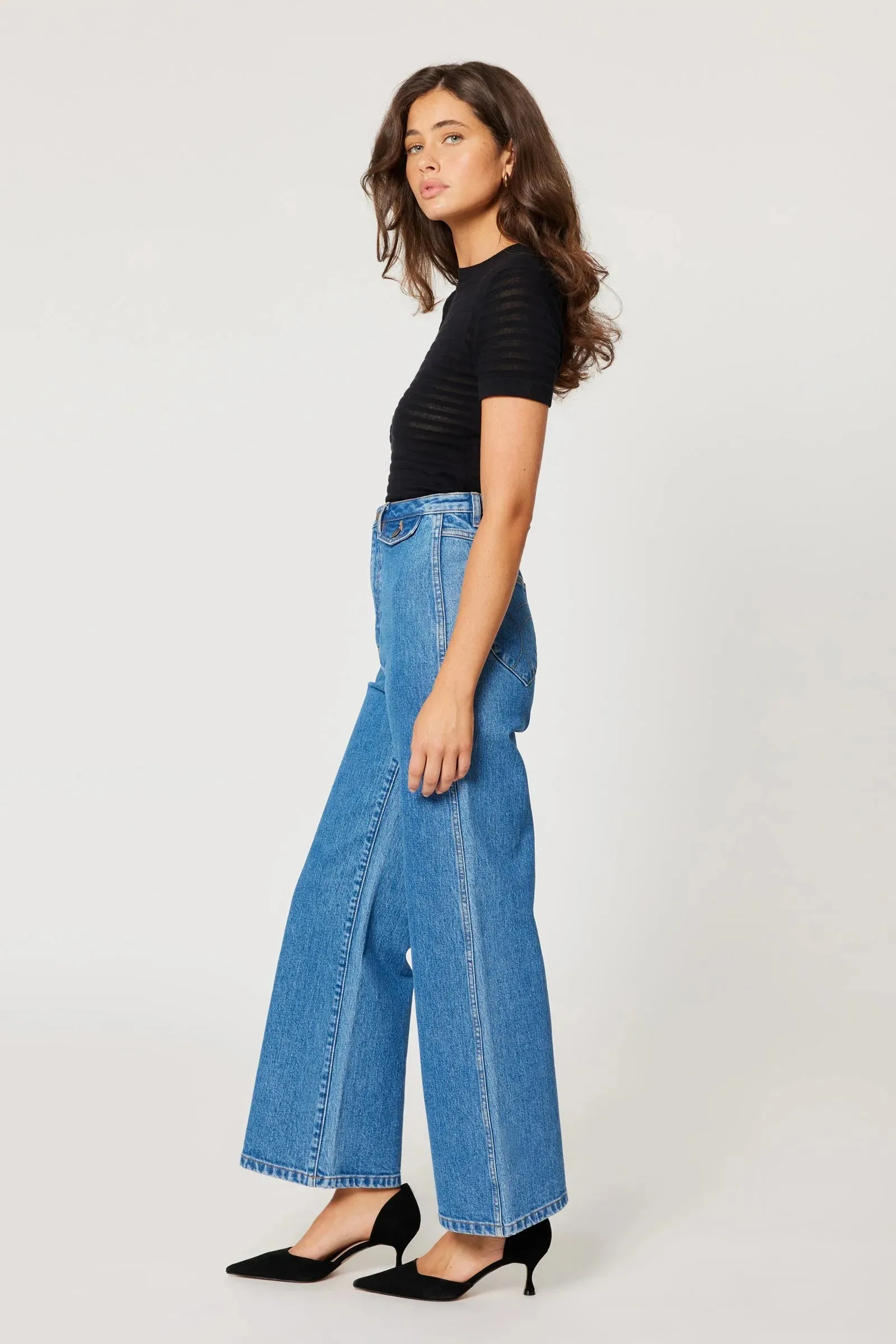 ROLLAS Sailor Wide-Leg Denim - Lia