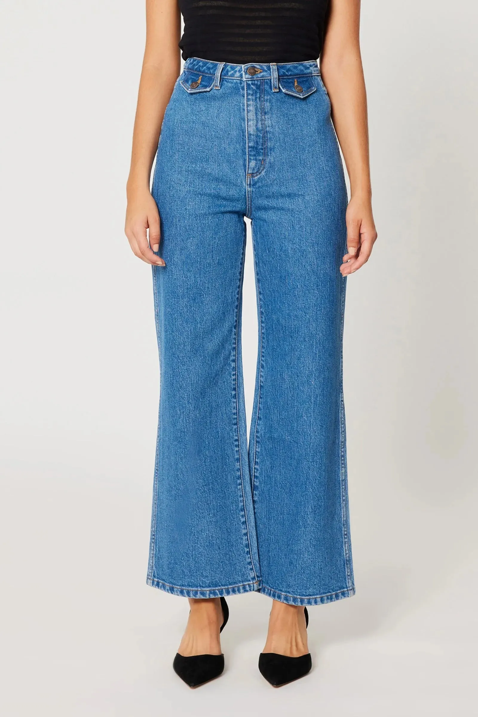 ROLLAS Sailor Wide-Leg Denim - Lia