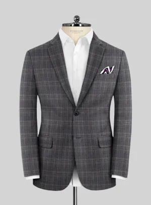 Scabal Tornado Glen Gray Wool Jacket