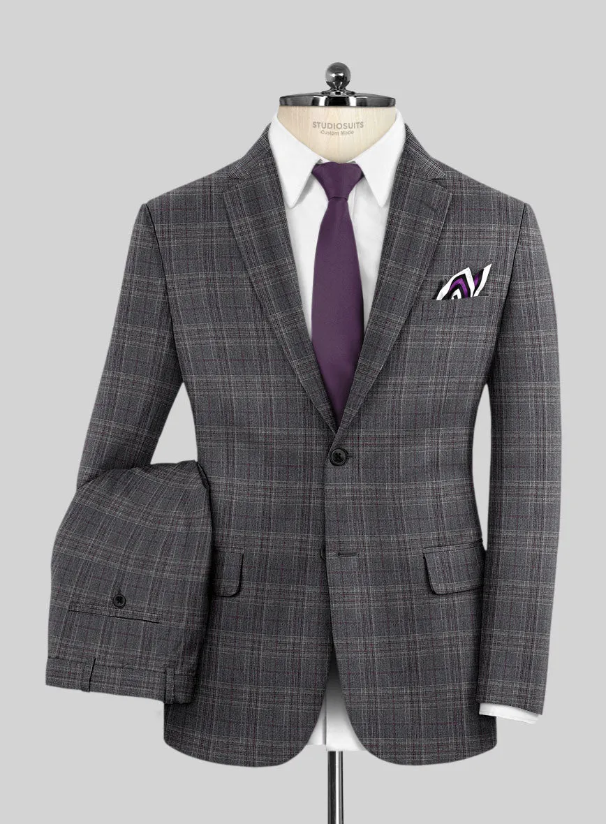 Scabal Tornado Glen Gray Wool Suit