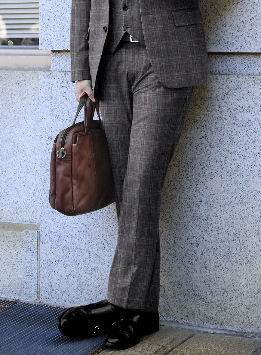 Scabal Tornado Glen Gray Wool Suit