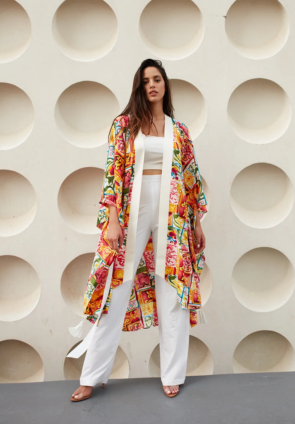 Siciliana - Gianna Kimono (Off-White)