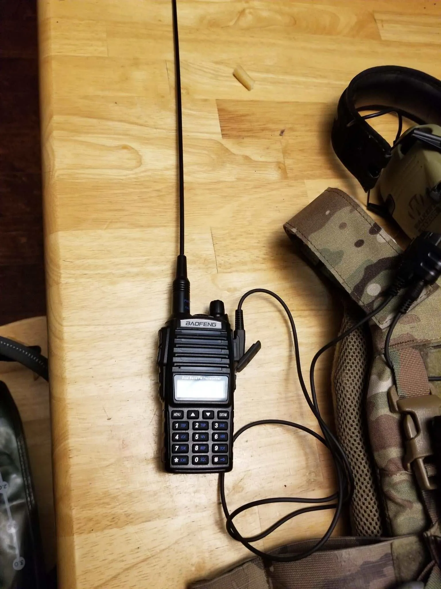 SMC (Shoot, Move, Communicate) Baofeng, Yaesu radios to Auxiliary Port for Electronic Earmuffs