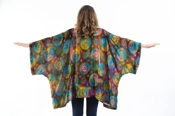 Tie Dye Om Kimono Cardigan in Disco