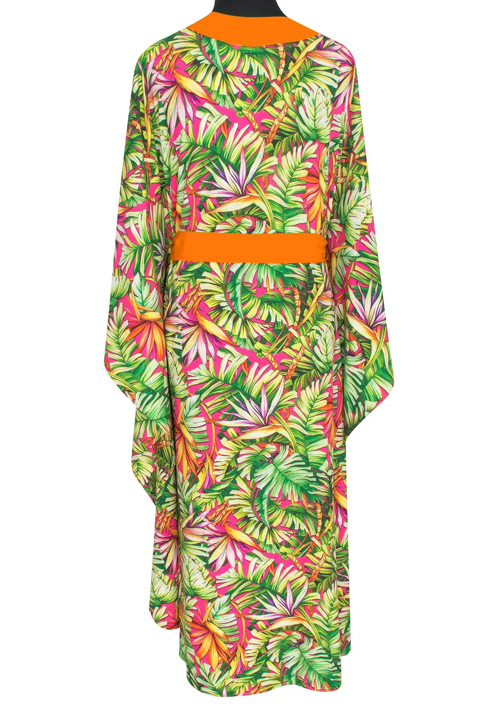 Tropics - Jungle Paradise Kimono (Neon Orange)