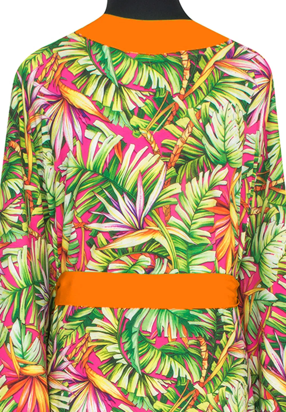 Tropics - Jungle Paradise Kimono (Neon Orange)