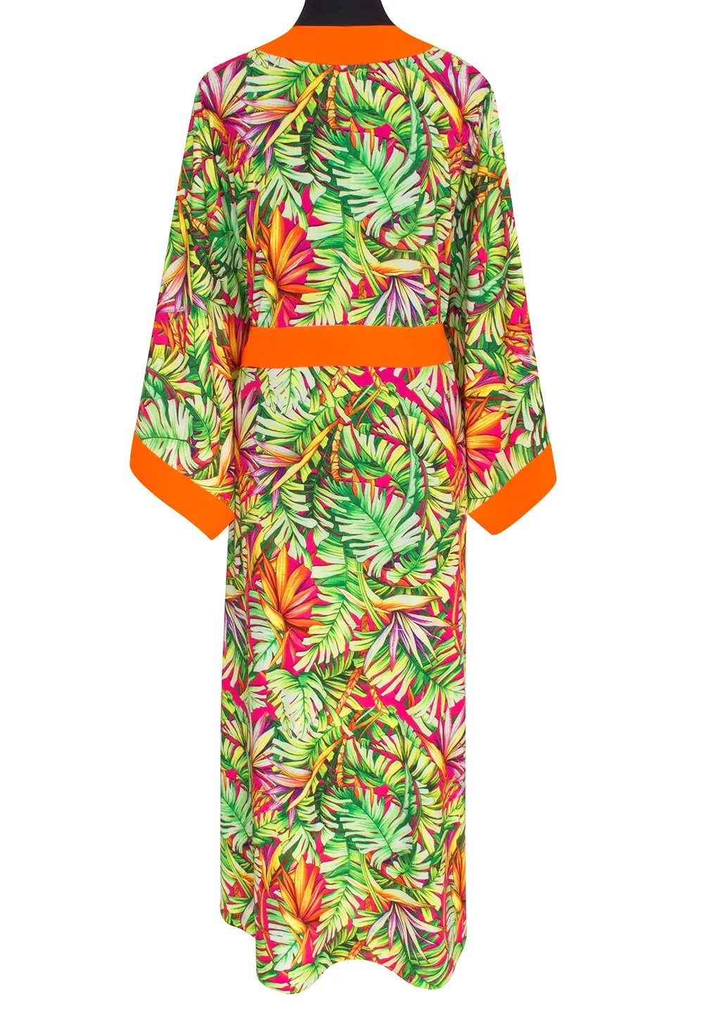 Tropics - Jungle Paradise Kimono (Neon Orange)