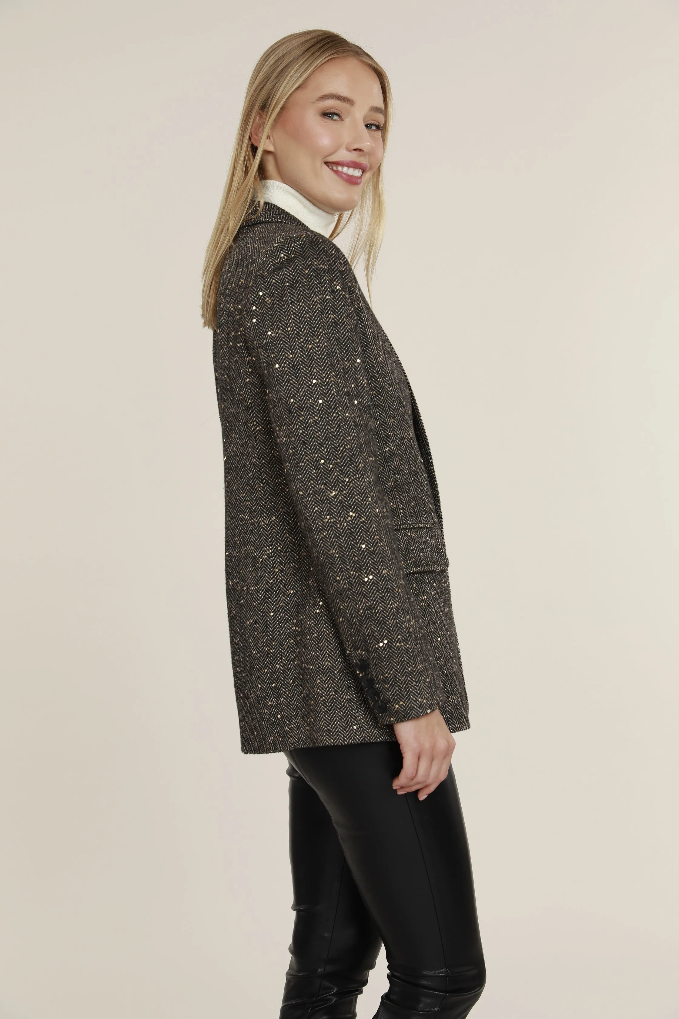 Tweed Micro Sequin Blazer