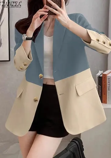 Two-Tone Color Blazer