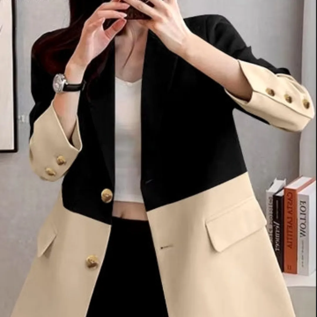 Two-Tone Color Blazer