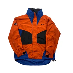 Vintage 90s Orange, Black   Blue Nike ACG Windbreaker Jacket - Small