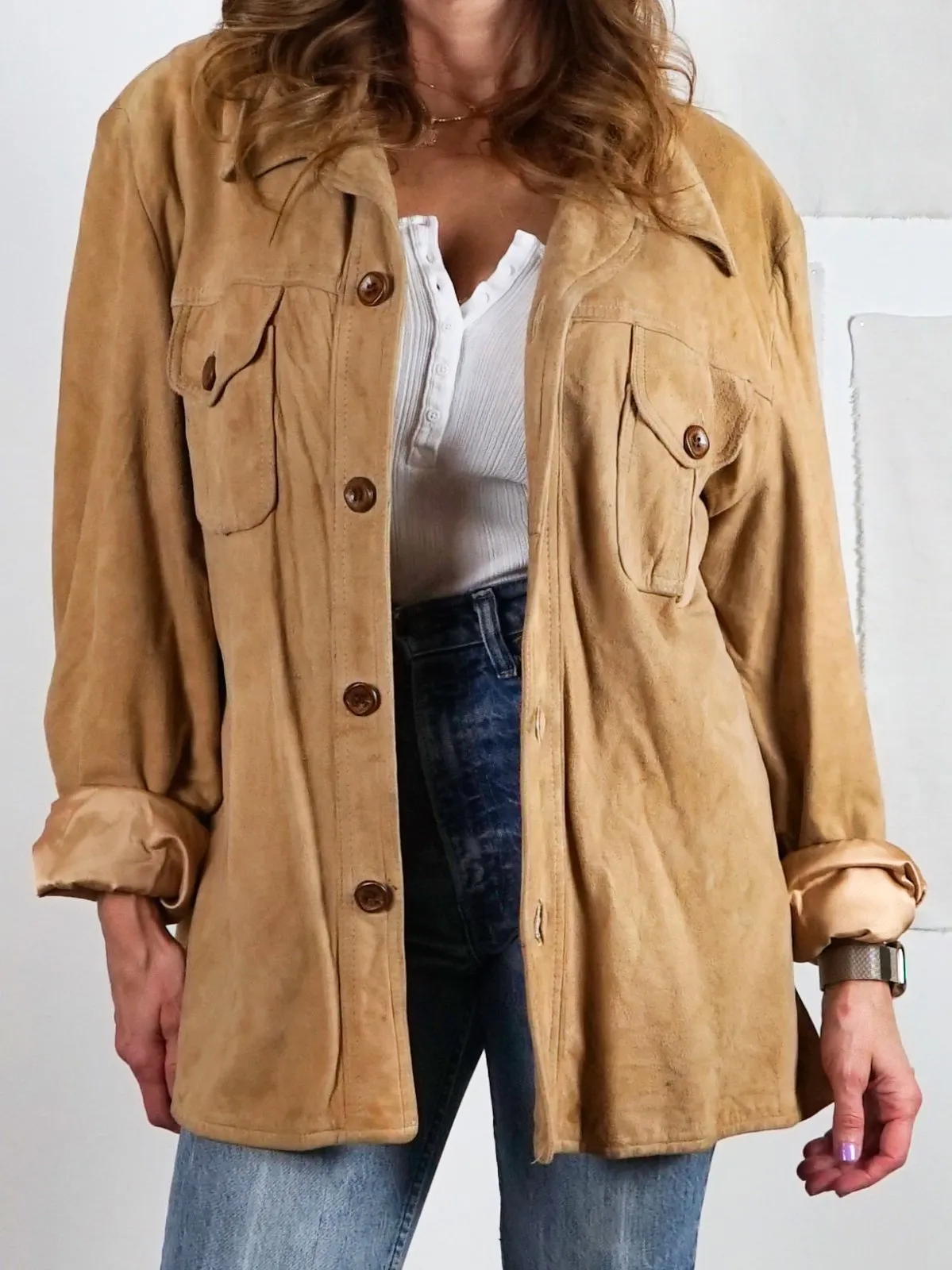 Vintage Suede Chamois Shirt Jacket