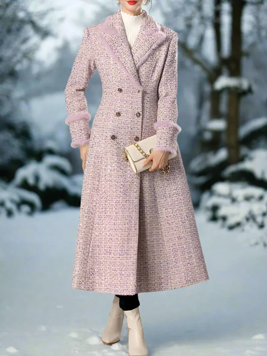 Women's Elegant Tweed Overcoat & Trench Coat