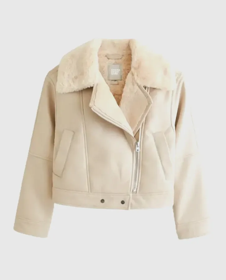 Women's White Shearling Jacket