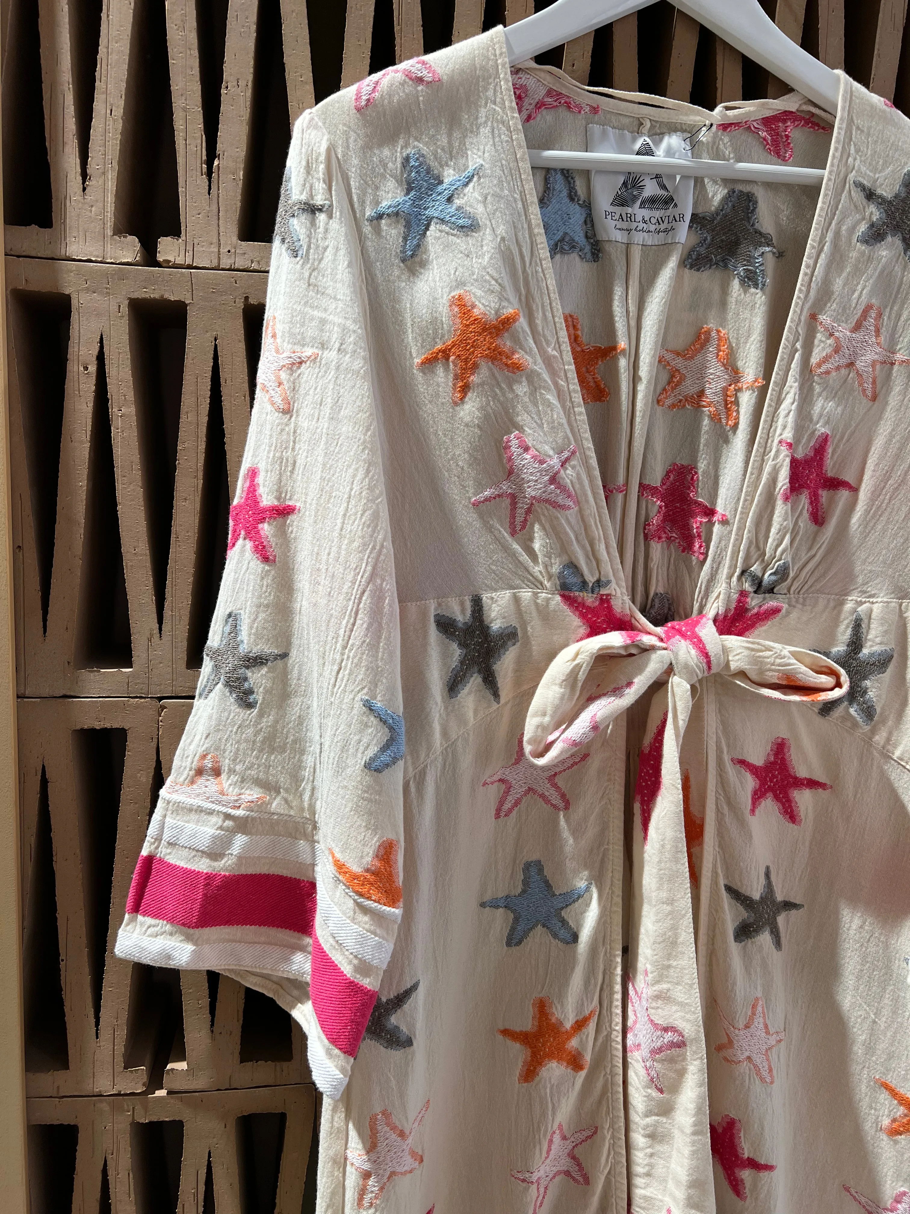 WOVEN KIMONO "ASTERIAS" FUCHSIA